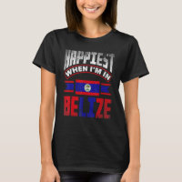 Belize Belizean Belize Drapeau Le Plus Heureux Qua