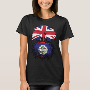 T-shirt Bélize Bélizien Royaume-Uni drapeau des racines d'