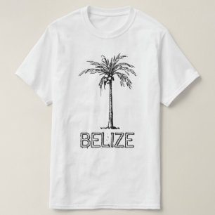 T-shirt Bélize cocotier noir & blanc design