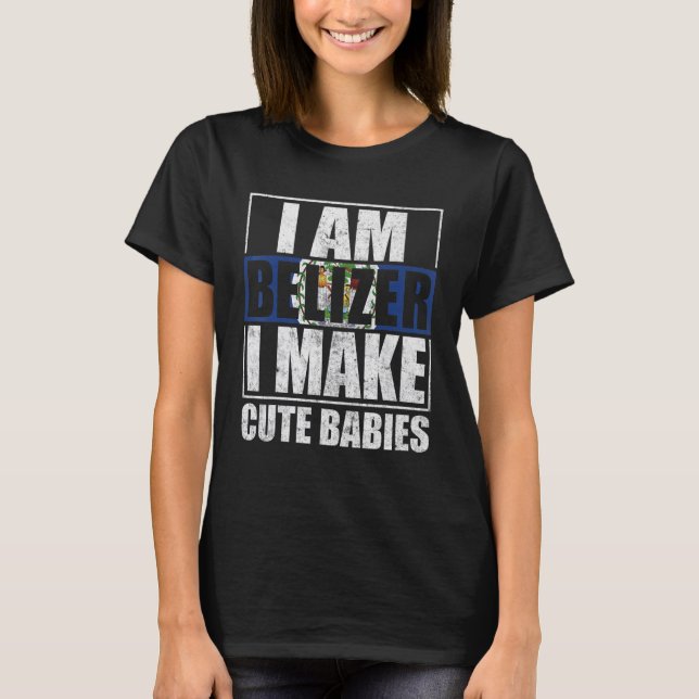 T-shirt Bélize Drapeau Fier Béliziens Hommes & Femmes (Devant)