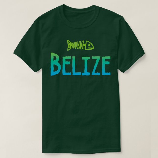 T-shirt Belize Fish Skeleton Design de plongée (Design devant)