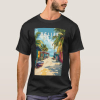 Belize Illustration Voyage Art Vintage