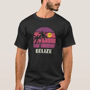 T-shirt Belize Retro Surfer Beach Vintage Sunset Love