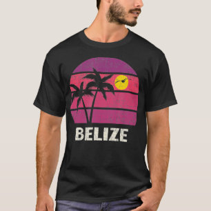 T-shirt Belize Retro Surfer Beach Vintage Sunset Love