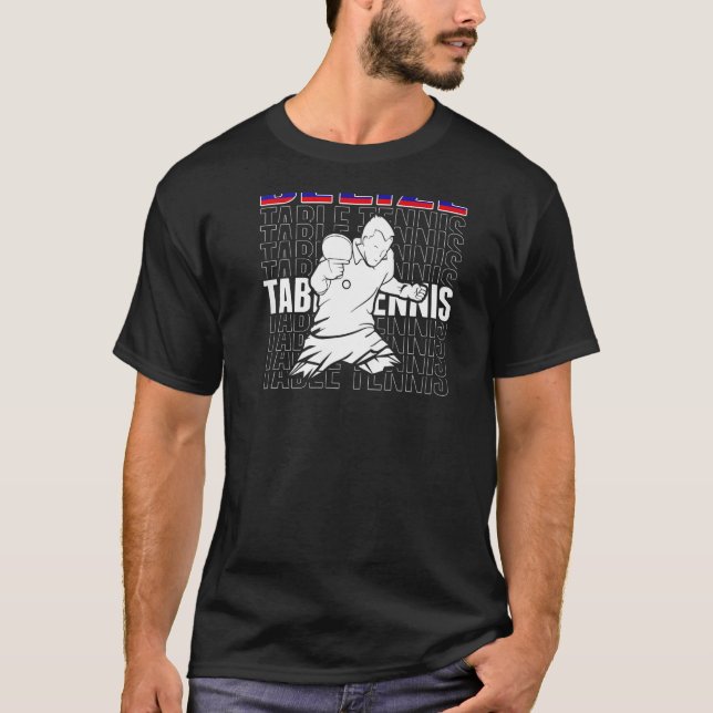 T-shirt Belize Table Tennis Support Belizé Ping Pong T (Devant)