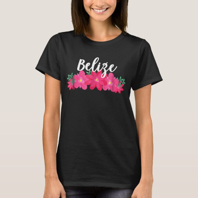 T-shirt Belize Vacances tropicales (Devant)