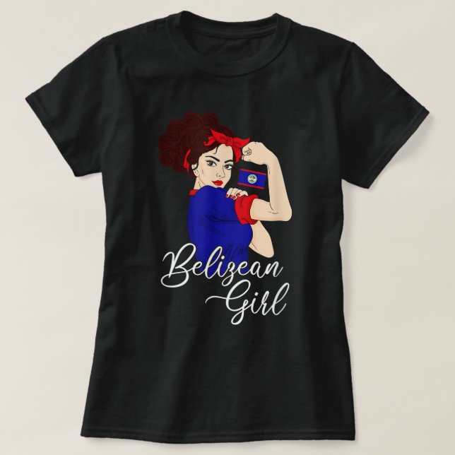 T-shirt Belizean Girl, Belize (Design devant)
