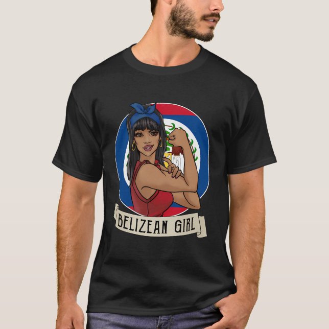 T-shirt Belizean Girl Belize Cadeaux (Devant)