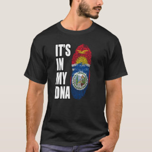 T-shirt Bélizienne Et Kiribati Mélangent Le Drapeau Du Pat