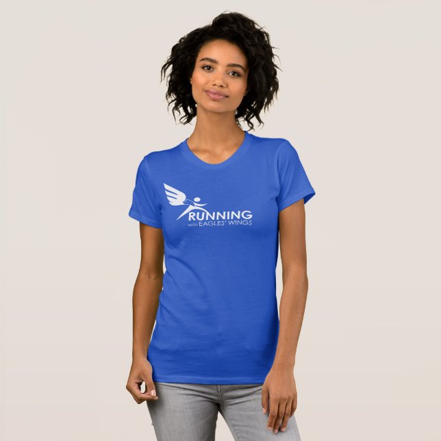 T-shirt Bella Canvas Tee : Courir avec des ailes d'aigle (Devant entier)