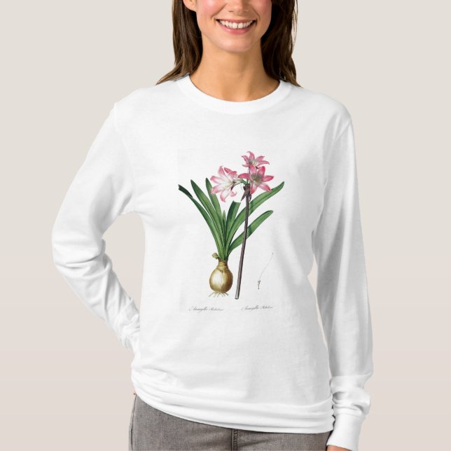 T-shirt Belladone d'amaryllis, de "Les Liliacees", engrav (Devant)
