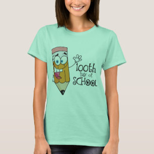 T-shirt Belle 100E Jour De L'École Cartoon Cadeau