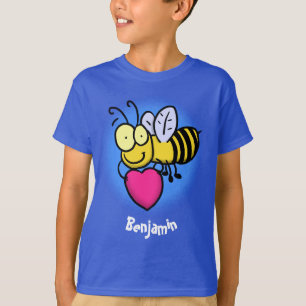 T-shirt Belle abeille drôle avec dessin animé du coeur