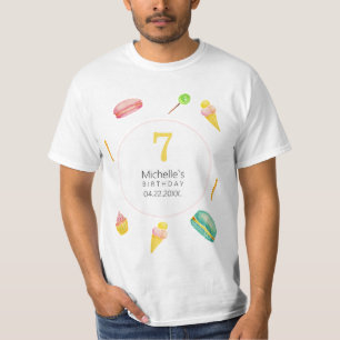 T-shirt Belle aquarelle d'été pour la fête d'anniversaire