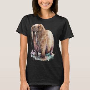 T-shirt Belle aquarelle Walrus Portrait