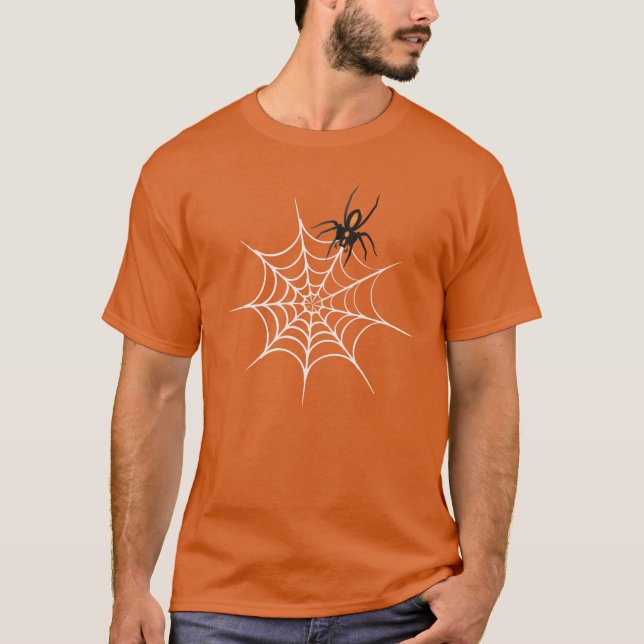 T-shirt Belle araignée Noire & Web araignée Blanche. (Devant)