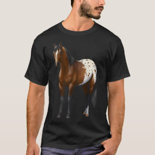 T-shirt Belle Baie Brown Appaloosa Cheval Lover Cadeau Pré