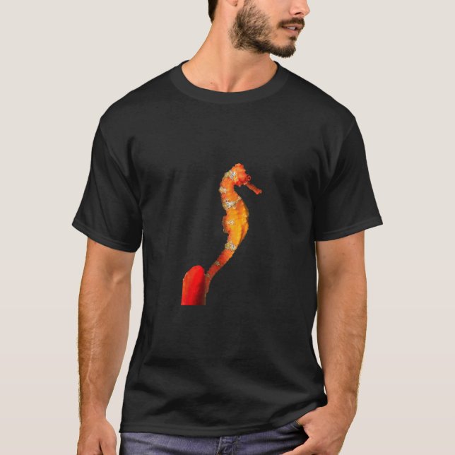 T-shirt Belle Baignade Cheval De Mer Figure Sur L'Avant (Devant)