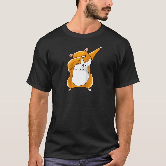 T-shirt Belle Bande Dabbing Hamster Funny Célèbre Pose Dan (Devant)