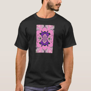 T-shirt Belle Bébé rose Floral Purple Shade Motif Art