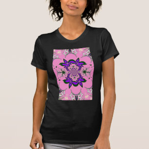 T-shirt Belle Bébé rose Floral Purple Shade Motif Art