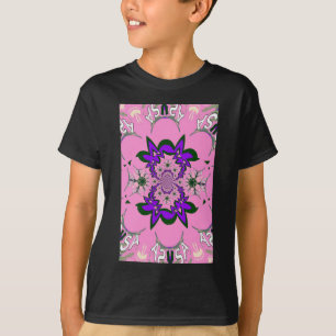 T-shirt Belle Bébé rose Floral Purple Shade Motif Art