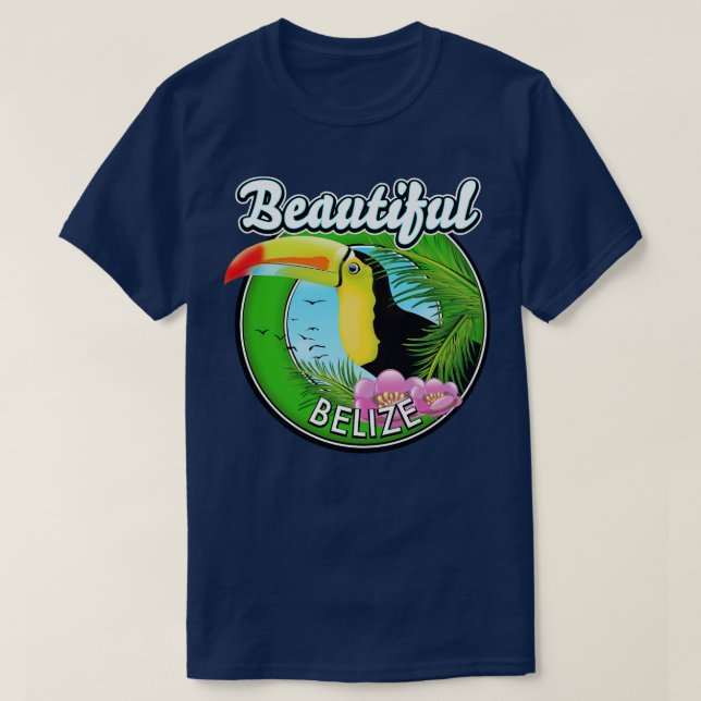 T-shirt Belle bélizienne rétro toucan (Design devant)