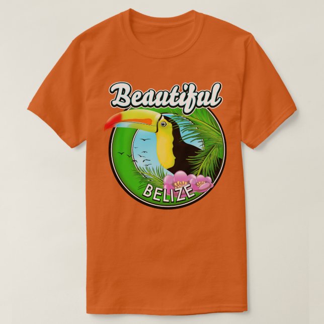 T-shirt Belle bélizienne rétro toucan (Design devant)