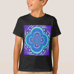 T-shirt Belle belle Afrique bleu Mandala Flora design