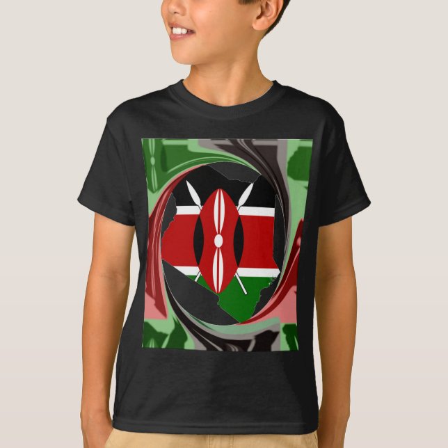 T-shirt Belle belle carte Kenyan Whirlwind Design (Devant)