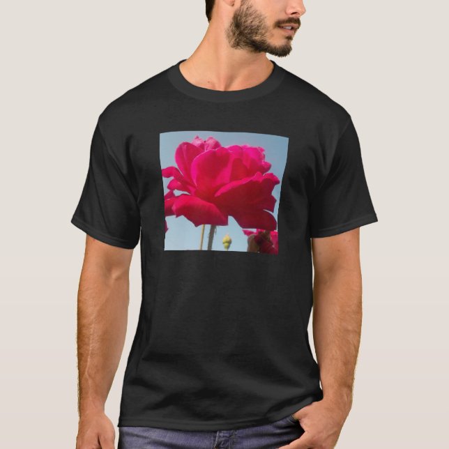 T-shirt Belle belle Rose céleste rouge contre bleu (Devant)