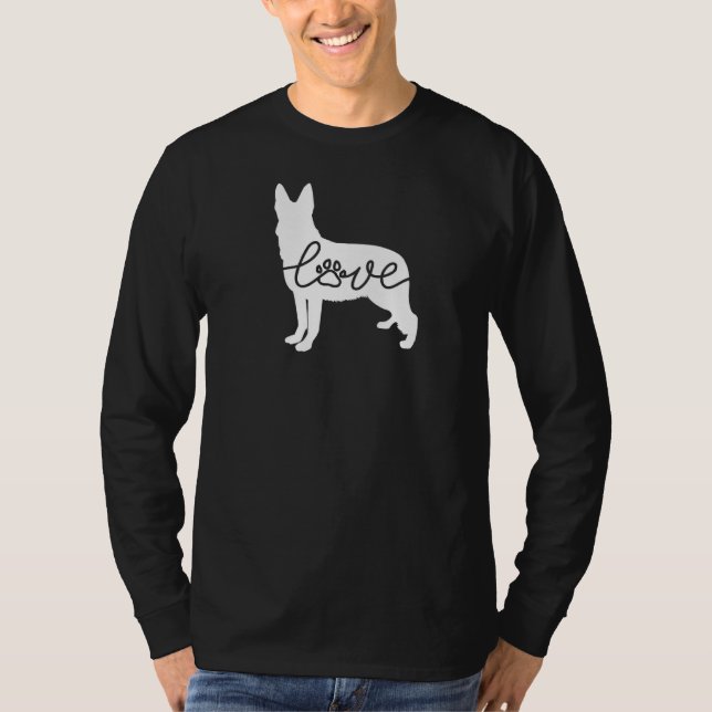 T-shirt Belle berger allemande Love Paw Hommes Femmes (Devant)