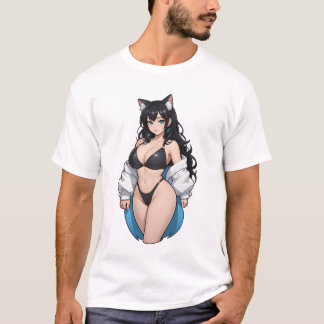 T-shirt Belle chatte de dessin animé