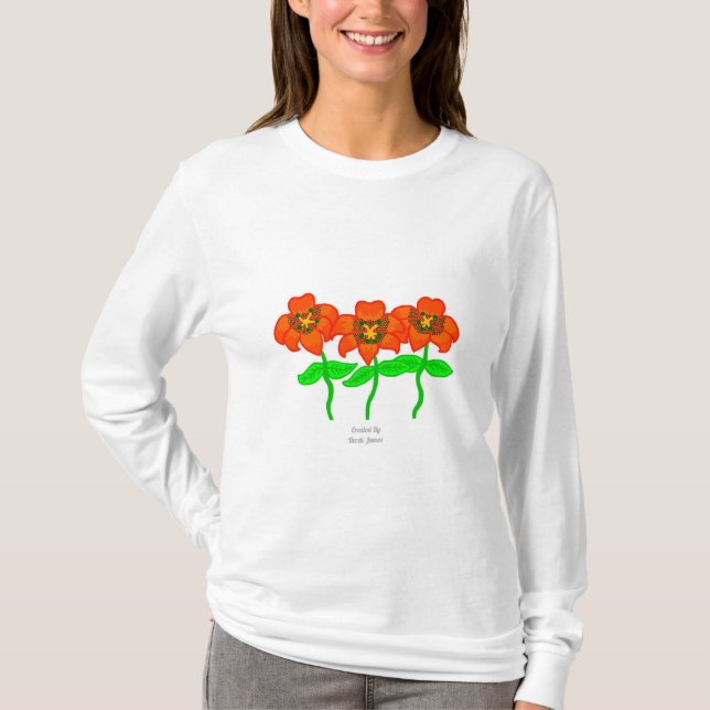 T-shirt Belle chemise à manches longues pour femmes Lys de (Devant)