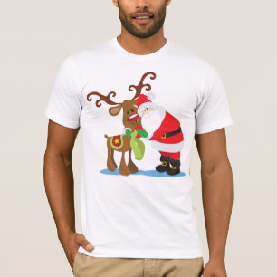 T-shirt Belle chemise du père noël et du renne