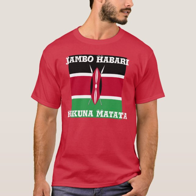 T-shirt Belle chemise Extraordinaire Jambo Habari Hakuna m (Devant)