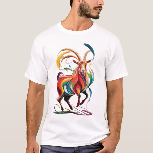 T-shirt Belle chèvre art  (Devant)