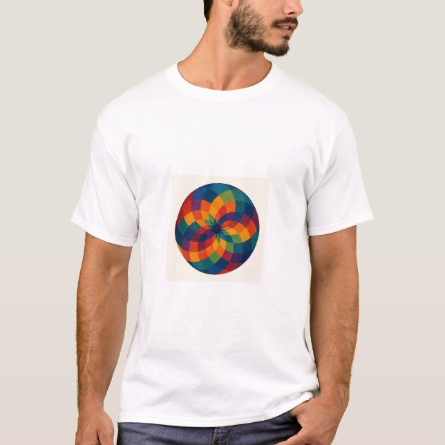 T-shirt Belle conception abstraite et couleurs audacieuses (Devant)