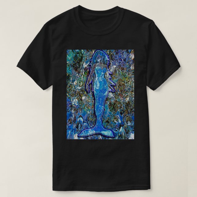 T-shirt Belle couleur design Imaginaire sirène illusion (Design devant)