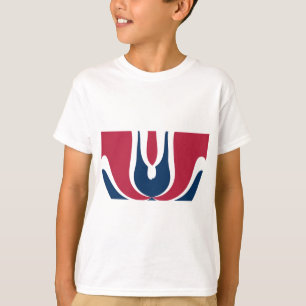 T-shirt Belle couleur rouge, blanc, bleu texture Abstraite