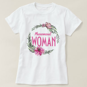 T-shirt Belle couronne rose florale Femme Phénoménale