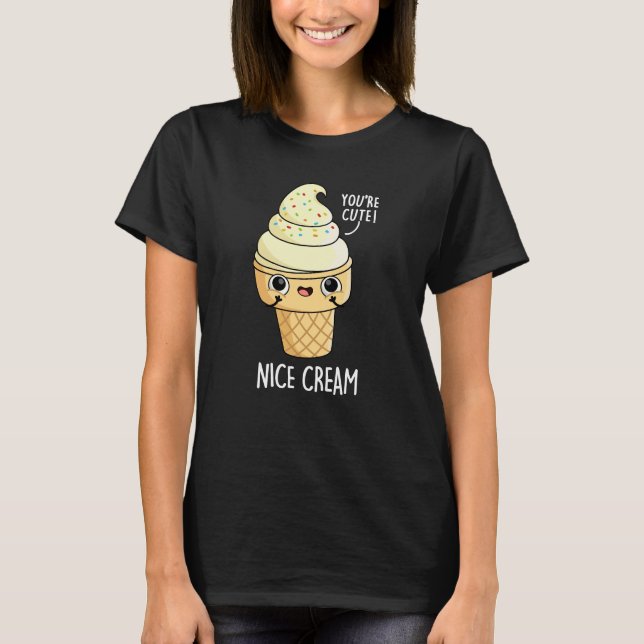 T-shirt Belle Crème Funny Crème de glace Pun Dark BG (Devant)