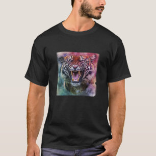 T-shirt Belle Croissance Tigre Bengale Tigre Face Photo T-