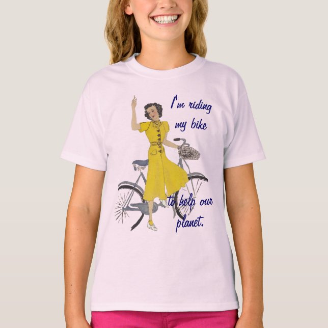 T-shirt belle dame de vélo (Devant)