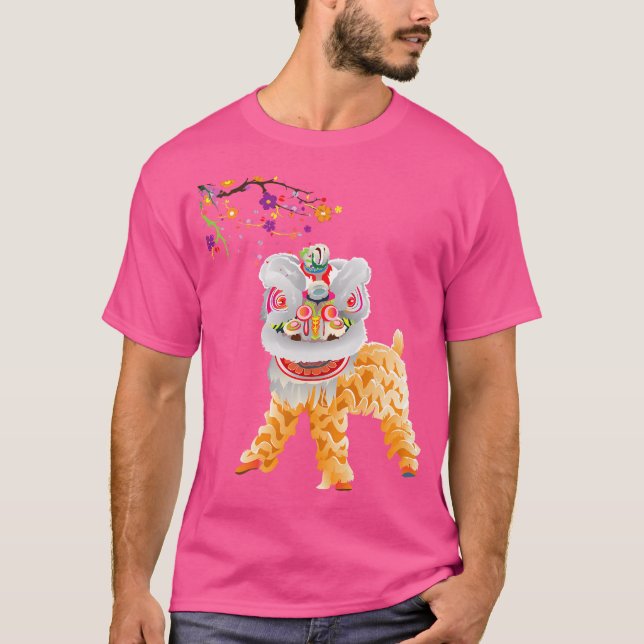 T-shirt Belle Danse du Lion Chinois (Devant)
