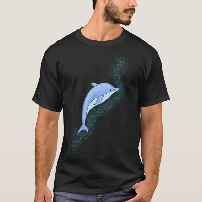 T-shirt Belle dauphin bleu (Devant)