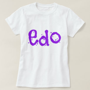 T-shirt Belle Edo violet et blanc