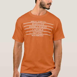T-shirt belle élégante intelligente habille amour majesté
