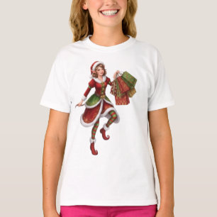 T-shirt Belle Elfe de Noël lors d'une frénésie de shopping