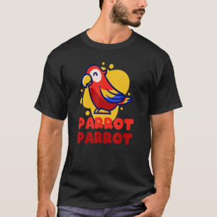 T-shirt Belle Et Amusante Parrot Oiseaux Graphiques Aimer